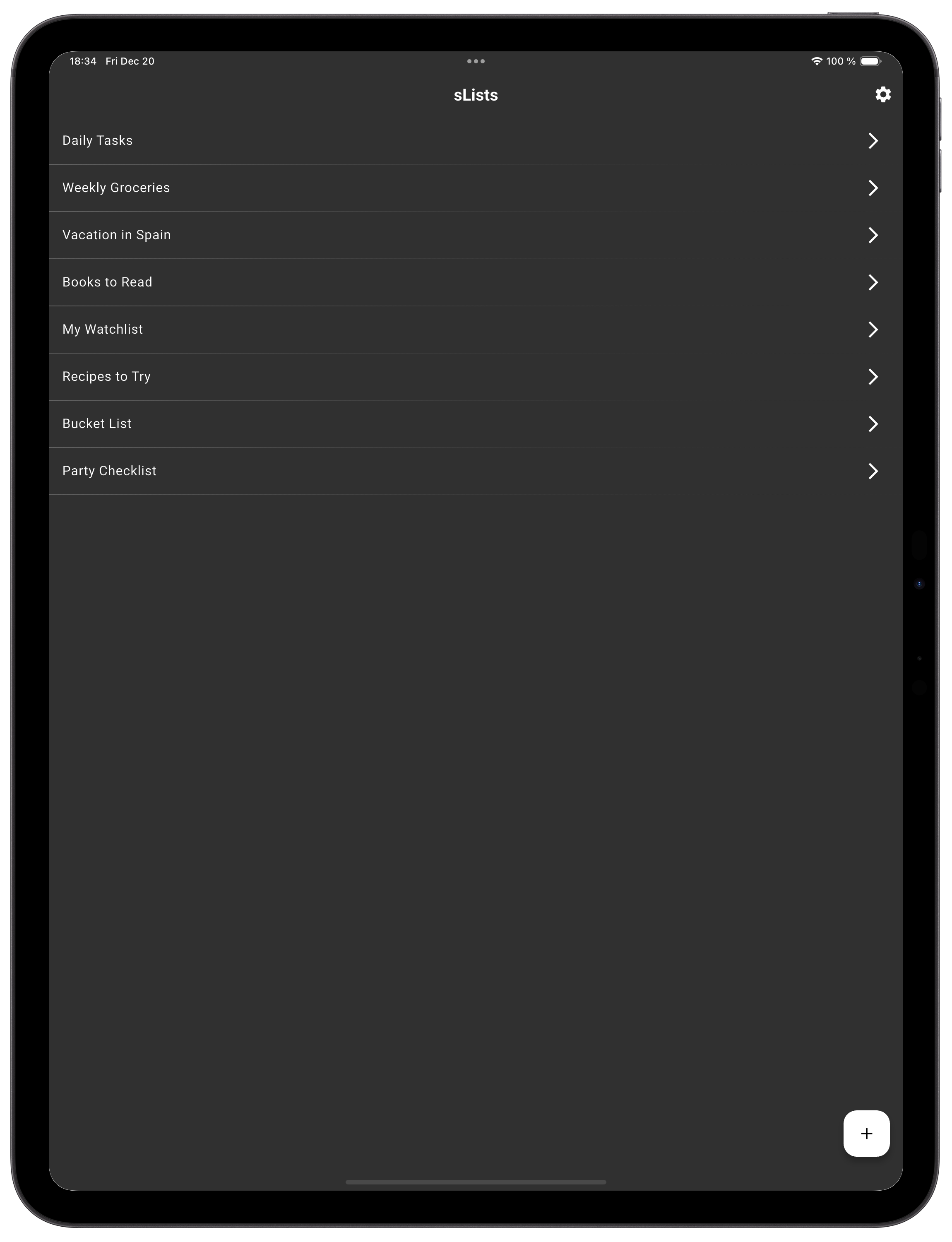 Tablet Screenshot Darkmode